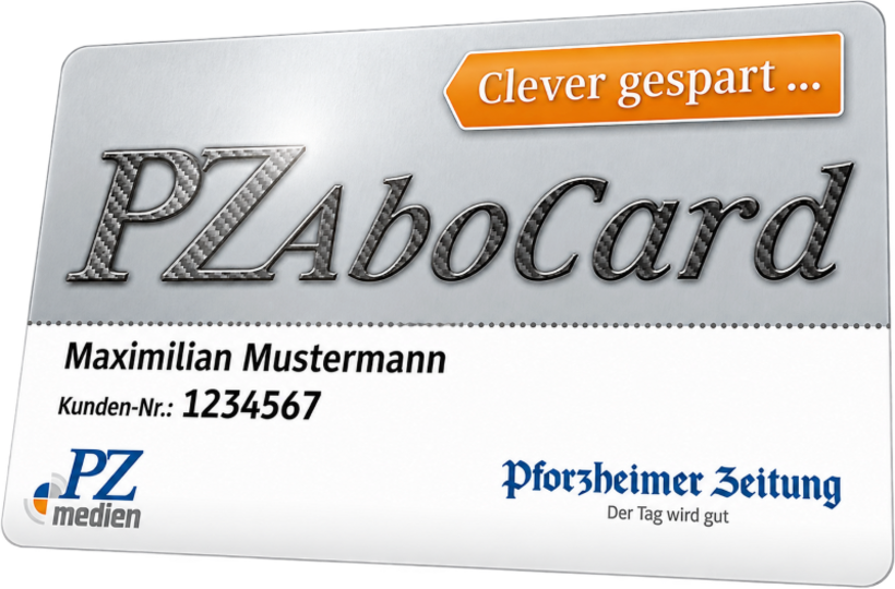 Die PZ-AboCard mit Name und Kundennummer